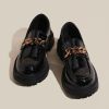 Women's loafers; retro British shoes; women's casual shoes