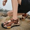 Summer men's new big pier layer cowhide beach sandals Fashion trend comfortable men's sandals 38-48