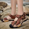 Summer men's new big pier layer cowhide beach sandals Fashion trend comfortable men's sandals 38-48