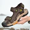 Summer men's new big pier layer cowhide beach sandals Fashion trend comfortable men's sandals 38-48