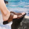 New men's flip-flops crocodile print casual sandals non-slip fashion comfortable slippers