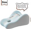 Intimacy Support Wedge Pillow for Couples, Memory Foam Positioning Cushion for Back, Neck & Waist Pain Relief with Washable Cover, Portable Design fo