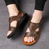 Summer new men's sandals trend casual fashion men's sandals beach shoes large size sandals one shoe two wear
