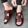 New men's flip-flops crocodile print casual sandals non-slip fashion comfortable slippers