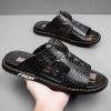 New men's flip-flops crocodile print casual sandals non-slip fashion comfortable slippers
