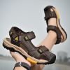 Summer men's new big pier layer cowhide beach sandals Fashion trend comfortable men's sandals 38-48