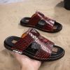 New men's flip-flops crocodile print casual sandals non-slip fashion comfortable slippers