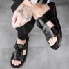 New men's flip-flops crocodile print casual sandals non-slip fashion comfortable slippers