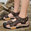 Summer men's new big pier layer cowhide beach sandals Fashion trend comfortable men's sandals 38-48