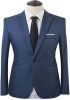 Mens Printed Casual Two Piece Sets Jackets One Button Slim Fit Shawl Collar Long Sleeve Blazers Trousers