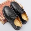 New men's large casual loafers Breathable casual leather non-slip soft sole Dad leather fashion trend men's shoes