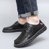 New men's large casual loafers Breathable casual leather non-slip soft sole Dad leather fashion trend men's shoes