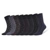 Men's Bamboo Rayon Dress Socks 8 Pairs Assorted Colors Size 8-11.5 Soft Odor-Free Eco-Friendly