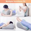 Intimacy Support Wedge Pillow for Couples, Memory Foam Positioning Cushion for Back, Neck & Waist Pain Relief with Washable Cover, Portable Design fo