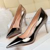Women Pumps Patent Leather High Heels Shoes Women Basic Pump Wedding Shoes Female Stiletto Women Heel Plus Size 43