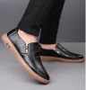 New men's fashion trend with four seasons casual leather shoes lazy shoes driving shoes casual loafers 38-44