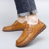 New men's large casual loafers Breathable casual leather non-slip soft sole Dad leather fashion trend men's shoes