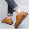 New men's large casual loafers Breathable casual leather non-slip soft sole Dad leather fashion trend men's shoes