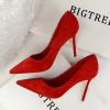 PumpsWomen's high heels; fashion simple high heels; pointed toe suede upper; sexy slim heels
