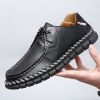 New men's large casual loafers Breathable casual leather non-slip soft sole Dad leather fashion trend men's shoes