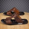 New men's flip-flops crocodile print casual sandals non-slip fashion comfortable slippers