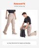 FR Pants for Men, 9 oz 100% Cotton, Flame-Resistant Cargo Pants with Multi-Pockets and Elastic Waist, Reinforced Tear-proof Stitching, Ideal for Weld