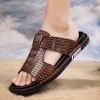 New men's flip-flops crocodile print casual sandals non-slip fashion comfortable slippers