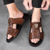New men's flip-flops crocodile print casual sandals non-slip fashion comfortable slippers