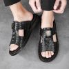 New men's flip-flops crocodile print casual sandals non-slip fashion comfortable slippers
