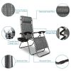 Set of 2 Zero Cravity Lounge Chairs,Outdoor Patio Folding Recliners for Pool Beach with Pillow and Cup Holder