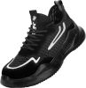 JIEFU Men Work shoes; Steel Toe Shoes; men sneaker; Lightweight Breathable Mesh Slip Resistant Work Shoes Comfortable Indestructible Construction Sho
