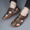 Men's new comfortable trend 100 bypass layer cowhide casual beach shoes trend men's sandals