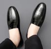 Bright men's beanie shoes Soft leather loafers slip-on casual shoes Fashion comfortable men's shoes
