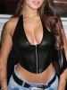 2025 Women's All Season Slim Sexy Bandeau Hook&Eye Solid Plunging-Neck Top Shaping Garment