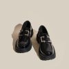 Women's loafers; retro British shoes; women's casual shoes