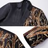 Men's Embroidered Sequins Blazer Slim Trendy Casual