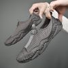 Men's summer new mesh breathable comfortable large size handmade bean shoes slip-on loafers loafers