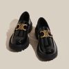 Women's loafers; retro British shoes; women's casual shoes