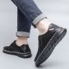 New men's large casual loafers Breathable casual leather non-slip soft sole Dad leather fashion trend men's shoes