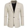 Mens Casual Blazers 1 Button Slim Fit Suit Jackets Lightweight Sport Coats