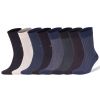 Men's Bamboo Rayon Dress Socks 8 Pairs Assorted Colors Size 8-11.5 Soft Odor-Free Eco-Friendly