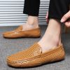 Spring and summer large-size hollowed-out bean shoes men's casual shoes a slip-on loafers fashion loafers