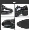 New men's large size increase business formal pointed leather shoes casual loafers