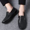 Spring and summer large-size hollowed-out bean shoes men's casual shoes a slip-on loafers fashion loafers