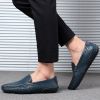 Spring and summer large-size hollowed-out bean shoes men's casual shoes a slip-on loafers fashion loafers