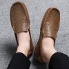 Spring and summer large-size hollowed-out bean shoes men's casual shoes a slip-on loafers fashion loafers