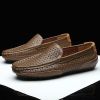Spring and summer large-size hollowed-out bean shoes men's casual shoes a slip-on loafers fashion loafers