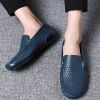 Spring and summer large-size hollowed-out bean shoes men's casual shoes a slip-on loafers fashion loafers