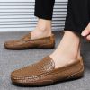 Spring and summer large-size hollowed-out bean shoes men's casual shoes a slip-on loafers fashion loafers