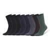 Men's Bamboo Rayon Dress Socks 8 Pairs Assorted Colors Size 8-11.5 Soft Odor-Free Eco-Friendly